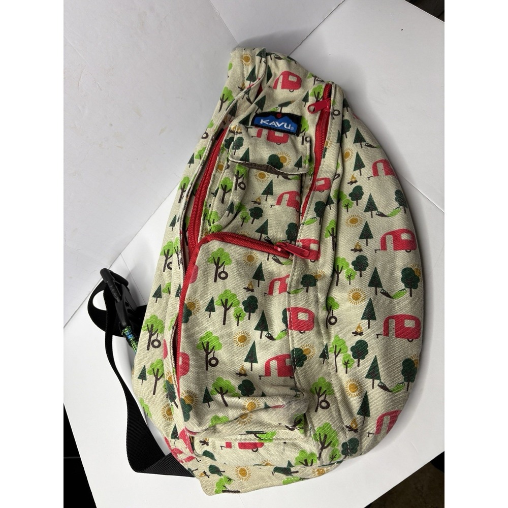 KAVU Rope Bag Campsite Adjustable Strap, New with‎ Tags Campsite Pattern